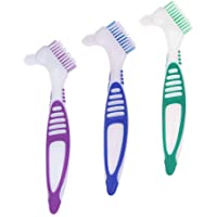 3Pcs Cepillos para Dentadura- AUHOTA Cepillo de Limpieza para Dentaduras Dientes Falsos- Cepillo de Dientes Postizas…